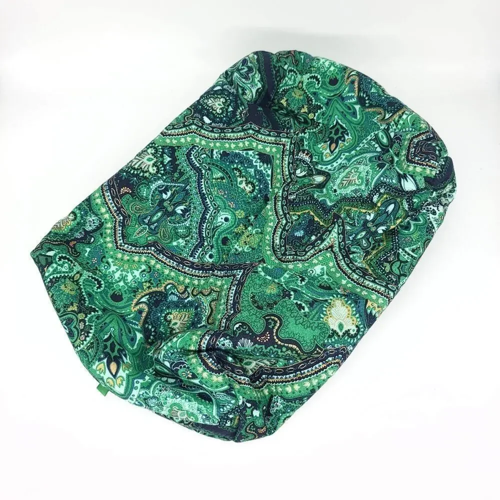 Handmade Makeup Cosmetic Bag Set Green Floral Travel Zip Case Lined Make Up - Picture 10 of 13